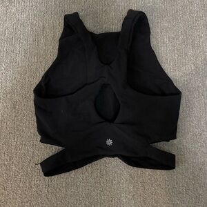Athleta Black Tank Top/ Bra with Crossover Design